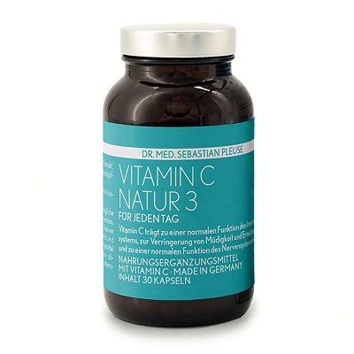 Thumbnail - Dr. med. Sebastian Pleuse Vitamin C Natur 3, 30 Kapseln für 30 Tage
