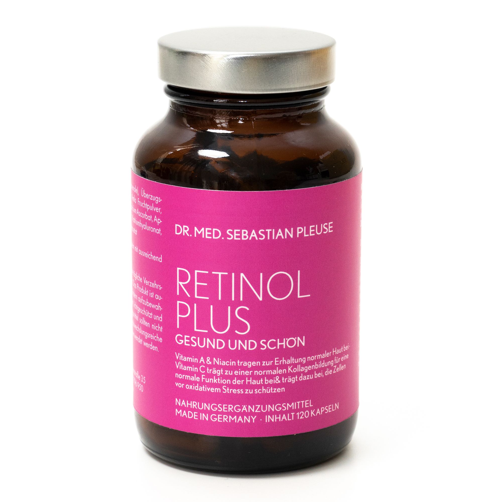 Dr. med. Sebastian Pleuse Retinol Plus mit Hyaluronsäure 120 Kapseln