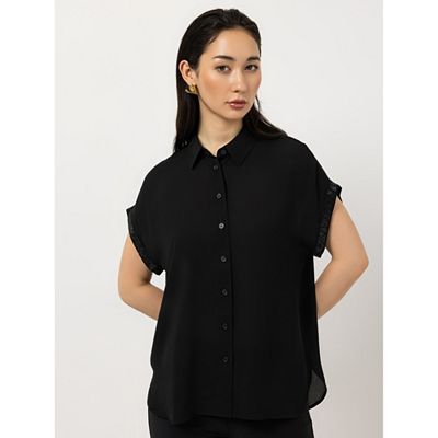 STEFFEN SCHRAUT Bluse Hemdkragen Knopfleiste leger weit