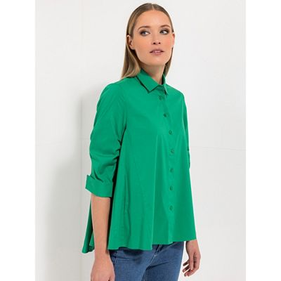 STEFFEN SCHRAUT Bluse, Florenz 3/4-Arm, Taschen Raffung am Ärmel leger weit