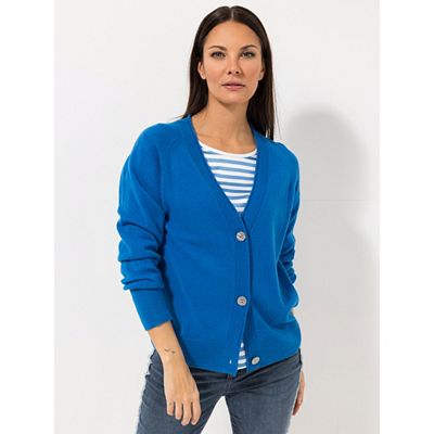 STEFFEN SCHRAUT Cardigan Knopfleiste Kaschmiranteil leger weit