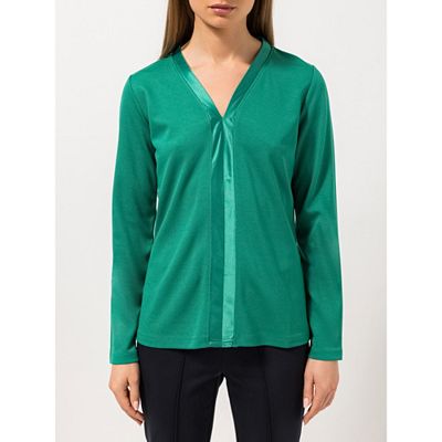 STEFFEN SCHRAUT Shirt V-Ausschnit mit Satin-Besatz figurumspielend