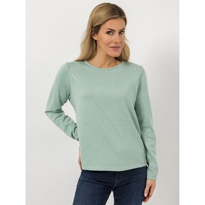 DINE 'N' DANCE Pullover, 1/1-Arm Rundhalsausschnitt Oktagons figurumspielend