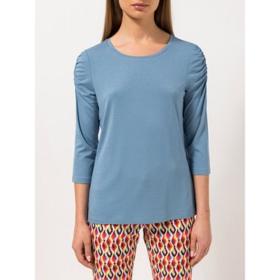 STEFFEN SCHRAUT Shirt Rundhalsausschnitt gerafftes Arm-Detail figurumspielend