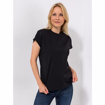 ANNI FOR FRIENDS Shirt, 1/2-Arm Flügelärmel Stehkragen leger weit - Oversize