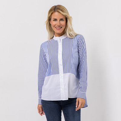 Thumbnail - DINE 'N' DANCE Bluse, 1/1-Arm Stehkragen knopfleiste leger weit