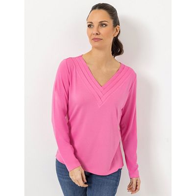 STEFFEN SCHRAUT Shirt V-Ausschnitt mit ECOVERO Viskose figurumspielend