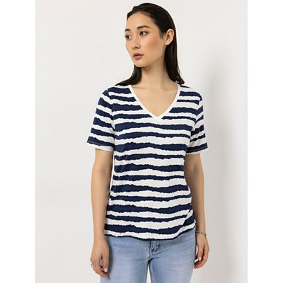 STEFFEN SCHRAUT Shirt, 1/2 Arm V-Ausschnitt Streifendruck figurumspielend