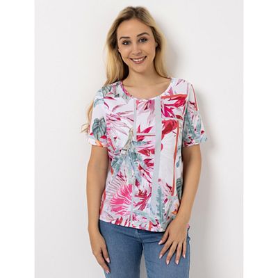 DINE 'N' DANCE Shirt, 1/2-Arm Rundhalsausschnitt Allover-Druck figurumspielend