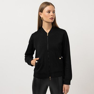 Thumbnail - STEFFEN SCHRAUT Sweatshirtjacke Collegekragen 2-Wege-Reißverschluss leger weit