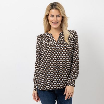 EVA LUTZ Bluse Lara Knopfleiste Seitenschlitze leger weit