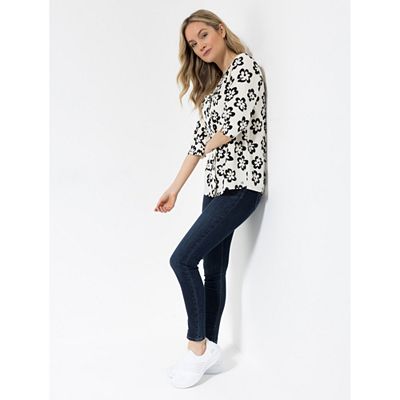 Thumbnail - EVA LUTZ Bluse, 3/4-Arm Schlupf-Form Zierausschnitt leger weit