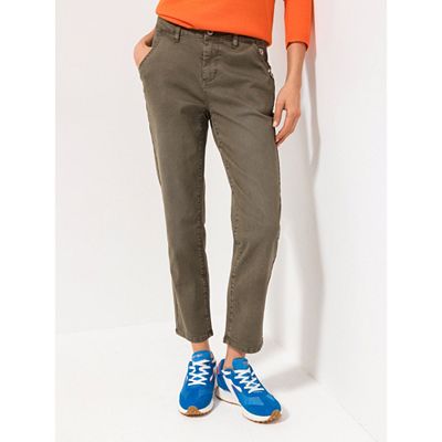 STRANDFEIN Hose 4-Pocket-Style knöchellang gerades Bein