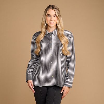 SCHIFFHAUER MUNICH® Bluse Diamond Edition Hemdkragen Strasssteinbesatz figurumspielend