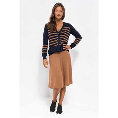 EVA LUTZ Strick-Rock Rundumdehnbund ausgestellter Saum figurumspielend