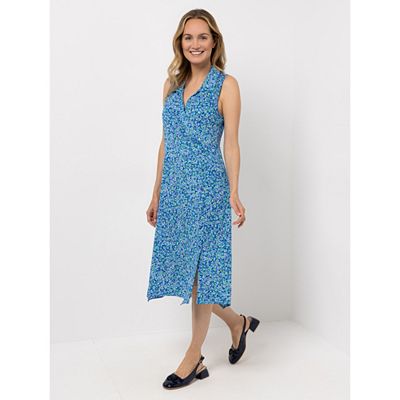 KIM & CO. Kleid, ohne Ärmel Brazil Knit Jersey Knopfleiste kniebedeckende Länge