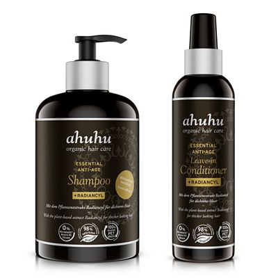 ahuhu organic hair care Essential Anti-Age Shampoo 500ml & Conditioner 200ml