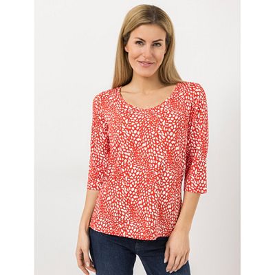 EVA LUTZ Shirt V-Ausschnitt mit ECOVERO Viskose figurumspielend