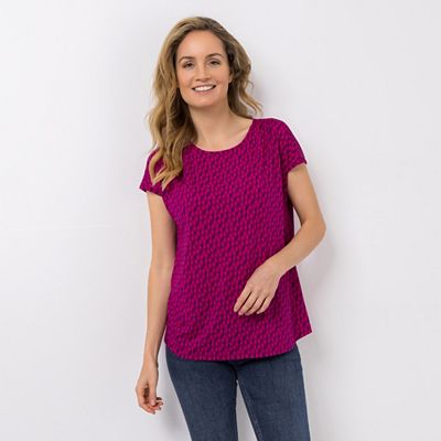 KIM & CO. Shirt, 1/4-Arm Brazil Knit Jersey Kräuselung Schulter figurumspielend