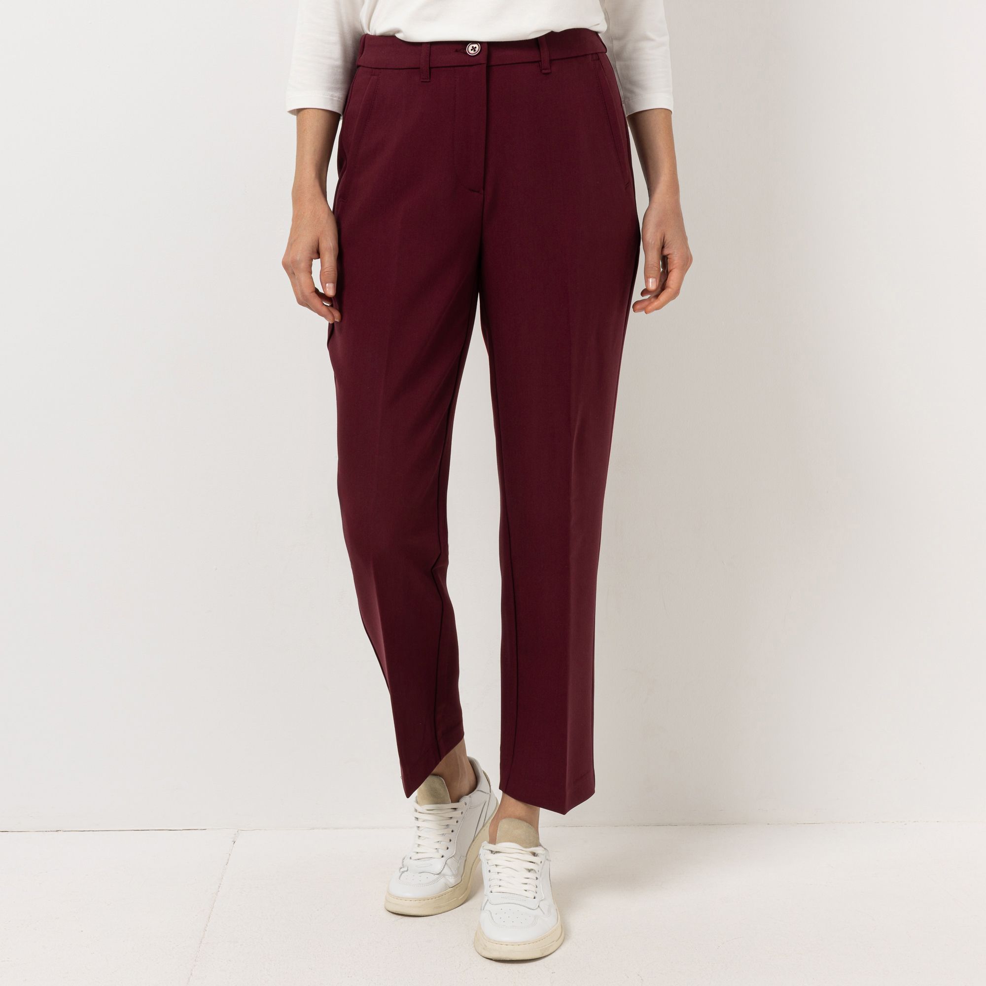 DAWID by Dawid Tomaszewski Hose, knöchellang Teildehnbund hinten gerades Bein