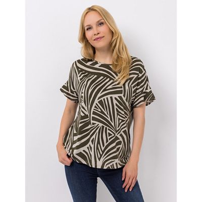 KIM & CO. Shirt, 1/2-Arm Brazil Knit Jersey Volant am Ärmelsaum figurumspielend