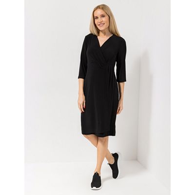 KIM & CO. Kleid, 3/4-Arm Brazil Knit Jersey Wickel-Effekt knieumspielend