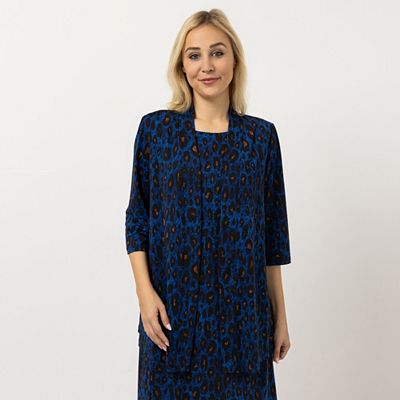 Thumbnail - KIM & CO. Cardigan, 3/4-Arm Brazil Knit Jersey Seitenschlitze figurumspielend