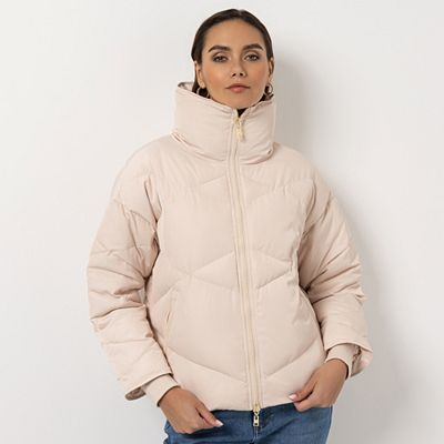 STEFFEN SCHRAUT Steppjacke hoher Stehkragen 2-Wege-Reißverschluss kurze weite Form