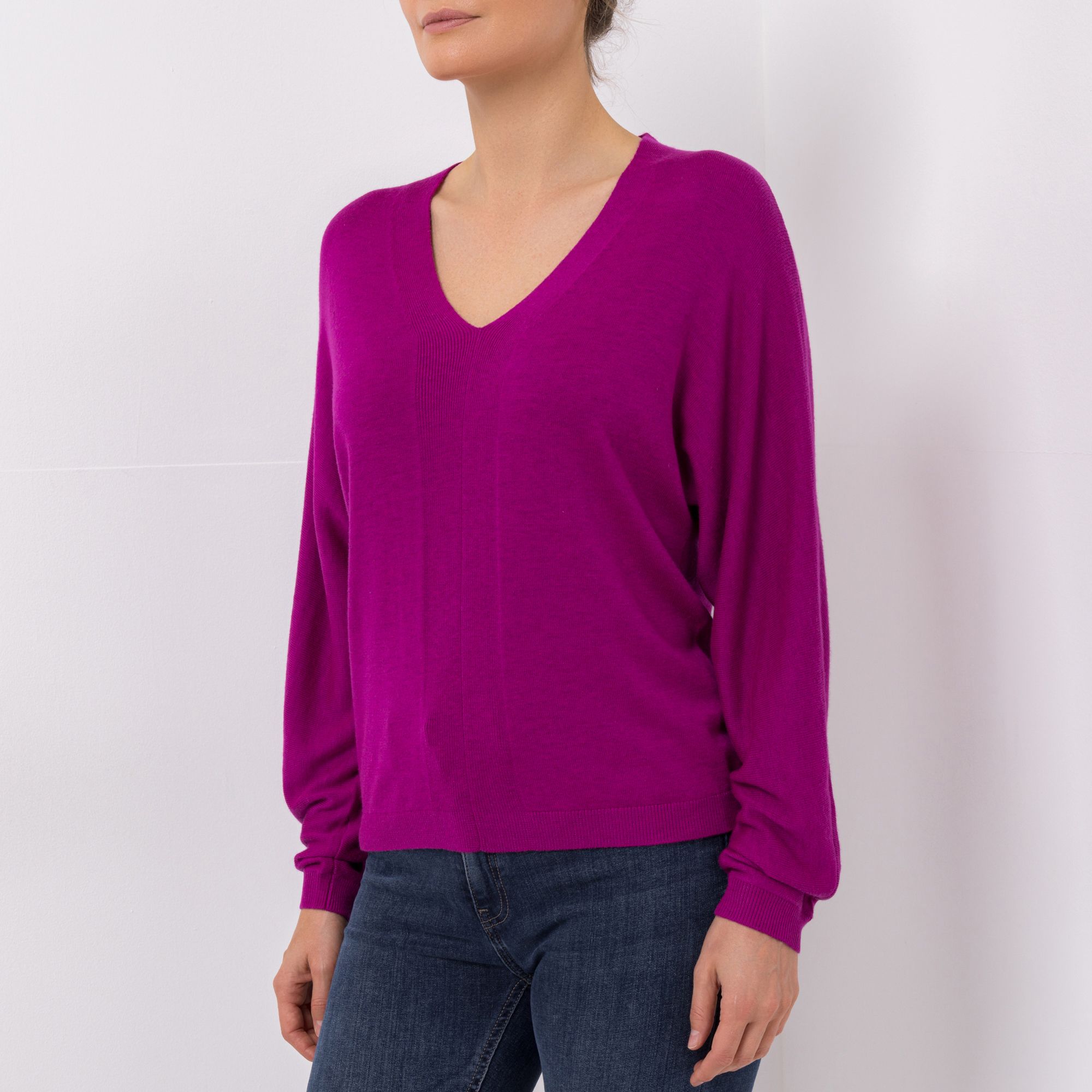 STEFFEN SCHRAUT Pullover V-Ausschnitt Rippenbundabschlüsse figurumspielend