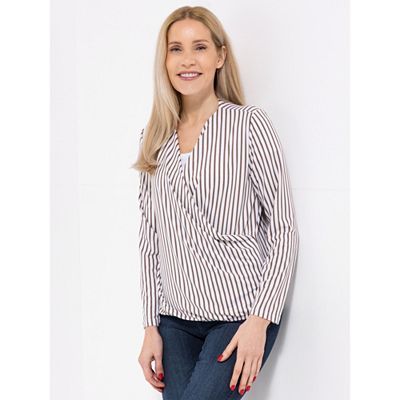 KIM & CO. Shirt, Langarm Brazil Knit Jersey Wickel-Effekt figurumspielend