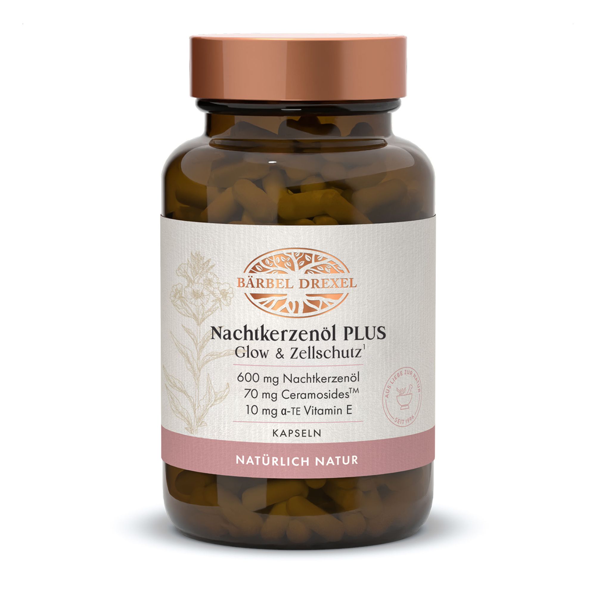 BÄRBEL DREXEL Nachtkerzenöl Kapseln mit CeramosidesTM 60 Stück für 30 Tage