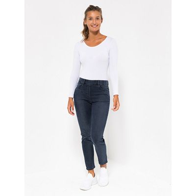 EVA LUTZ Jeggings, knöchellang 4-pocket-Style Logo auf Gesässtasche schmales Bein