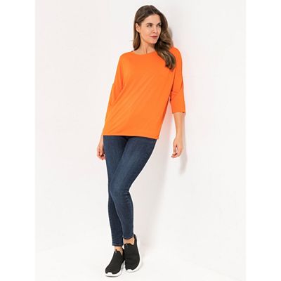 EVA LUTZ Shirt, 3/4-Arm Rundhalsausschnitt Jersey leger weit