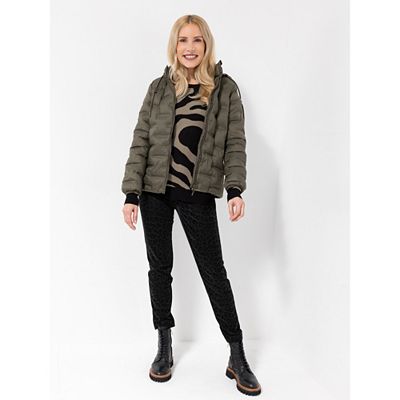 Thumbnail - EVA LUTZ Jacke, 1/1-Arm wattiert, Steppoptik abnehmbare Kapuze 100% recycelte Fasern