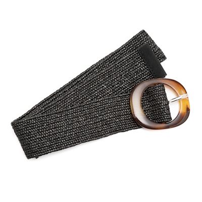 KIM & CO. Gürtel elastischer Riemen Schnalle: Horn-Optik Dornschliesse