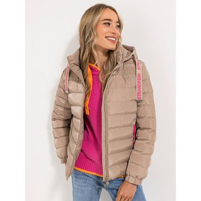 STRANDFEIN Steppjacke Reflektorstreifen 2-Wege-Reißverschluss figurumspielend