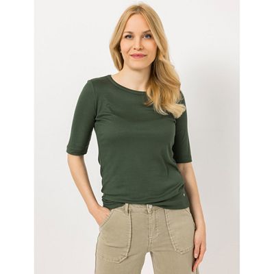 Thumbnail - EVA LUTZ Shirt, langer 1/2-Arm Rippen-Struktur Rundhalsausschnitt figurbetont