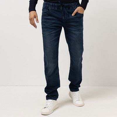 DINE 'N' DANCE Herrenjeans Rundumdehnbund Kordelzug gerades Bein