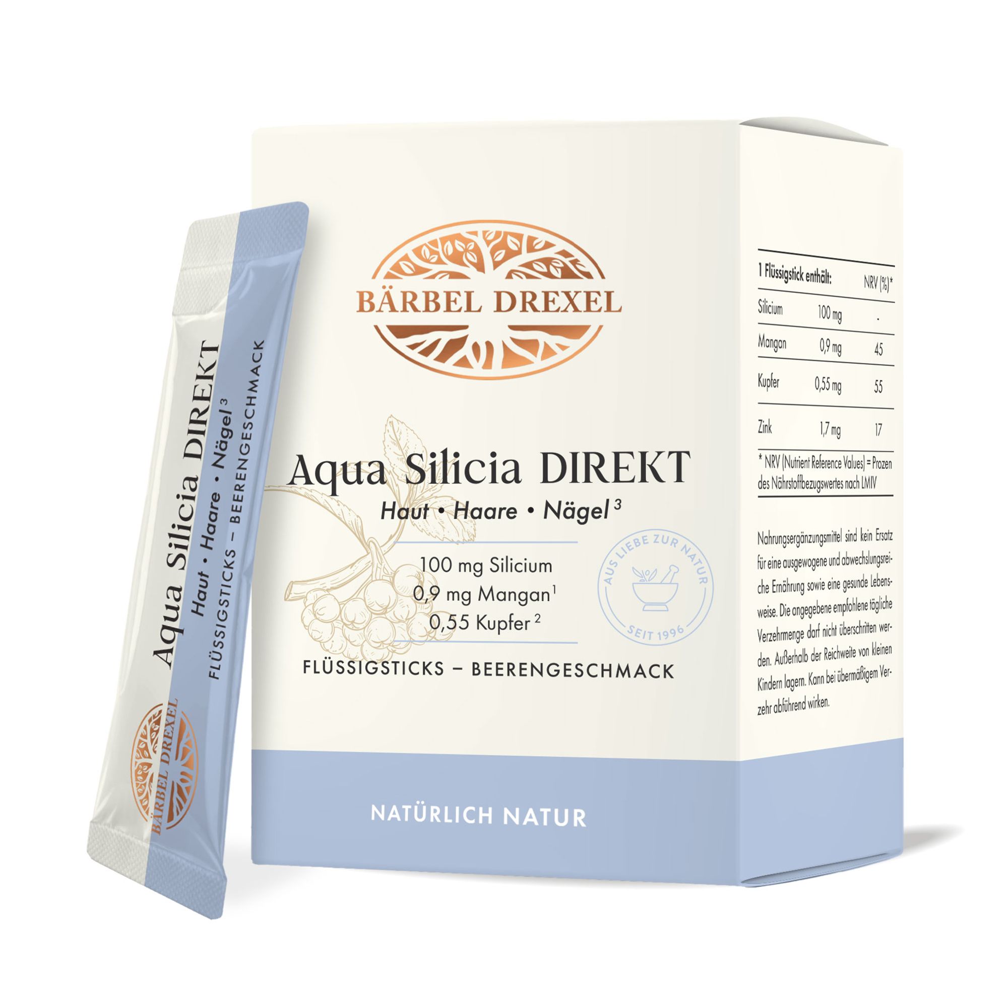 BÄRBEL DREXEL Aqua Silicia Direkt Gel Sticks mit Zink, Mangan & Kupfer 30 Stück
