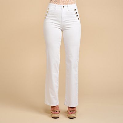 SCHIFFHAUER MUNICH® Jeans Happiness Zierknöpfe weites Bein