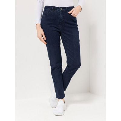 EVA LUTZ Jeanshose, 5-pocket knöchellang 25% recycelte Fasern schmales Bein