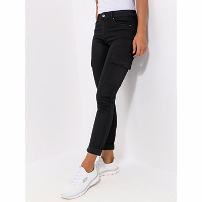 DINE 'N' DANCE Hose Salsa Cargo-Taschen knöchellang schmales Bein