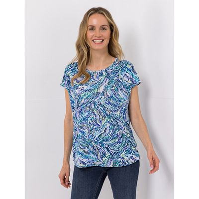 Thumbnail - KIM & CO. Shirt, 1/4-Arm Brazil Knit Jersey gerüschte Schulter figurumspielend