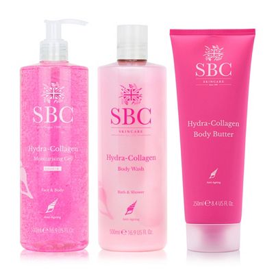 SBC Hydra Collagen Moisturising Gel & Body Wash je 500ml, Body Butter 250ml