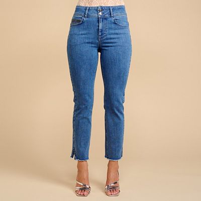 SCHIFFHAUER MUNICH® Jeans, 7/8-Länge Las Vegas offener Saum schmales Bein