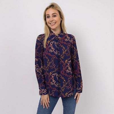 Thumbnail - DAWID by Dawid Tomaszewski Bluse mit Strass Allover-Druck figurumspielend