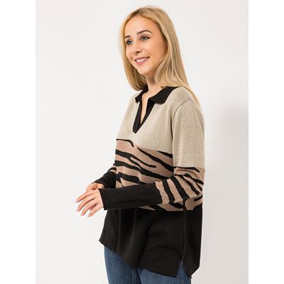 DINE 'N' DANCE Pullover, 1/1-Arm Seitenschlitze Kragen figurumspielend