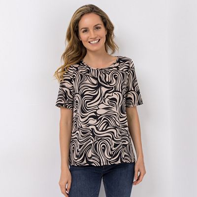 KIM & CO. Shirt, 1/2-Arm Brazil Knit Jersey Seitenschlitze figurumspielend