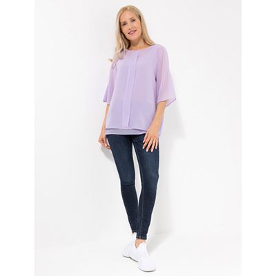 Thumbnail - EVA LUTZ Bluse, 3/4-Arm Schlupfform 100% recyceltes PES leger weit