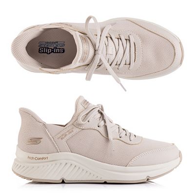 SKECHERS Damen-Sneaker Bobs Arch Comfort Materialmix Hands Free Slip-Ins®